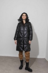 Picture of Hooded padded long jacket