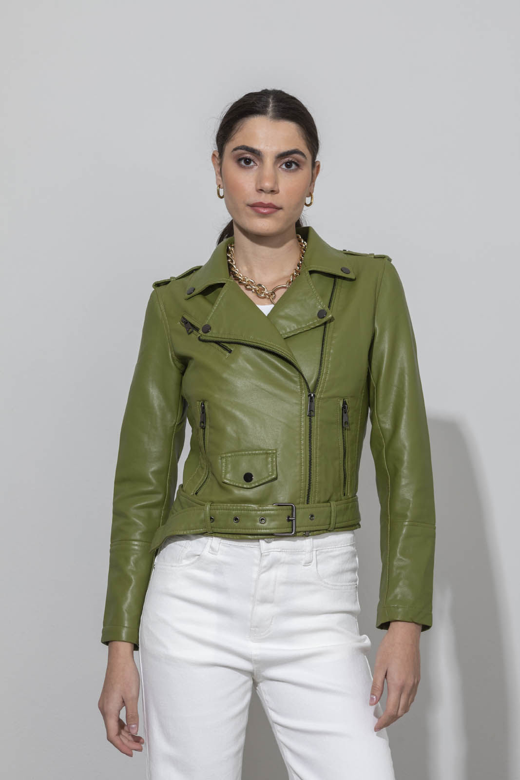 Picture of Biker jacket with belt