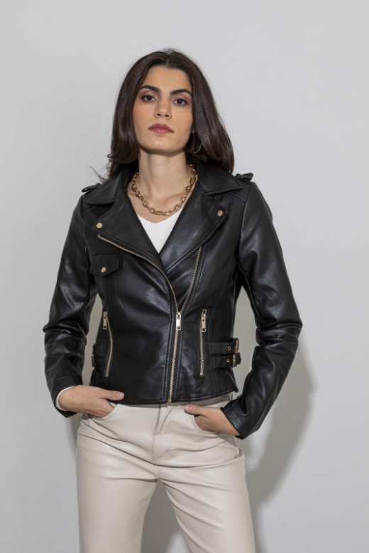 Εικόνα της Μπουφάν leather look