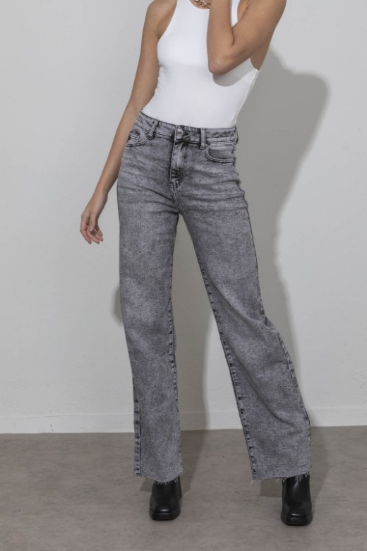 Picture of Denim wide leg washed pants