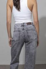 Picture of Denim wide leg washed pants