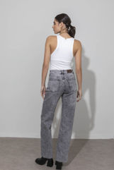 Picture of Denim wide leg washed pants