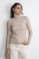 Picture of Turtleneck ribbed knitted blouse