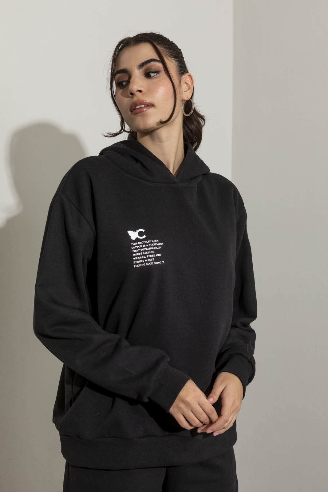 Εικόνα της Φούτερ με κουκούλα unisex oversized