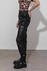 Picture of Faux leather cargo pants