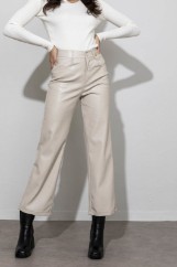 Picture of Wide leg highwaisted leather pants