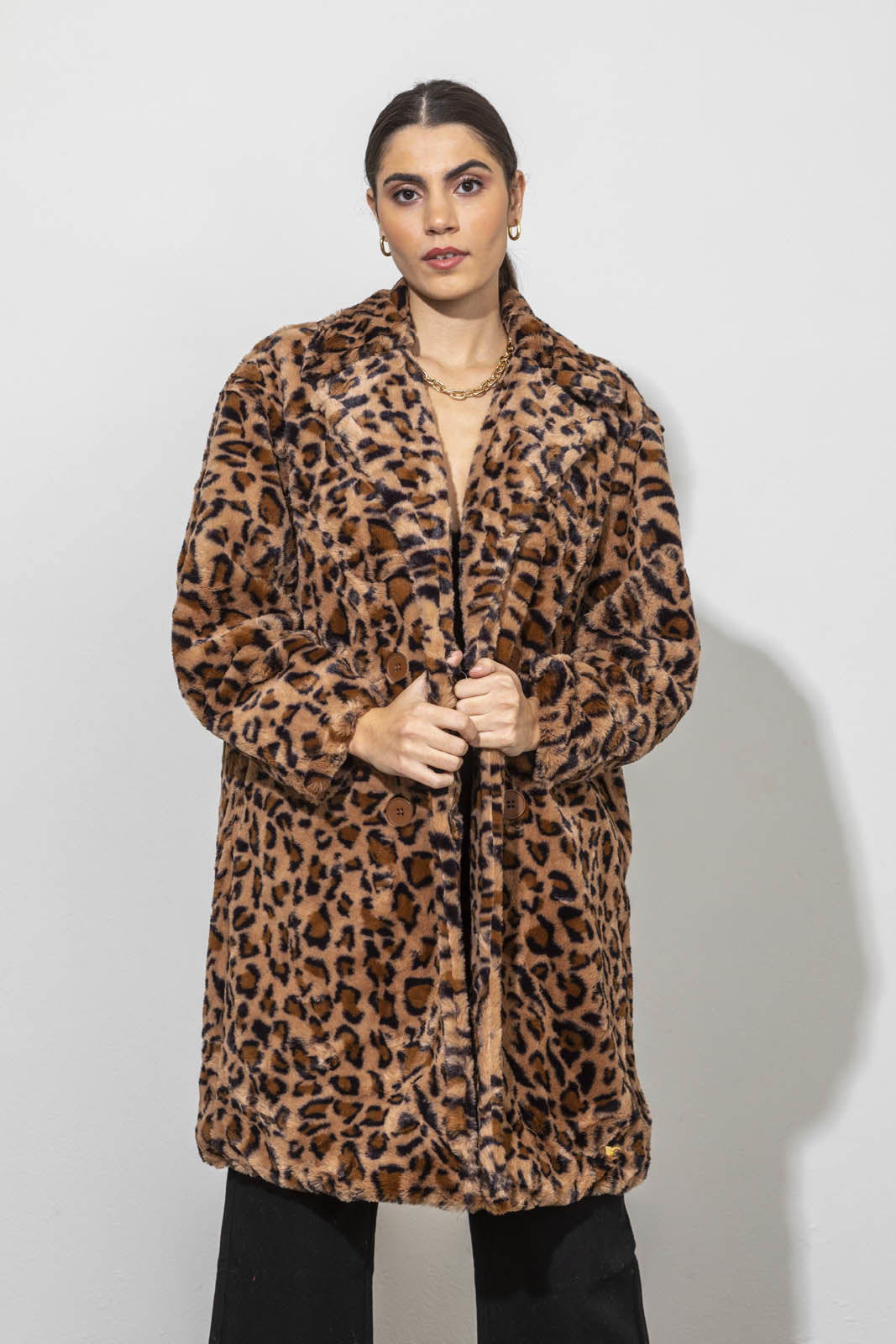 Εικόνα της Oversized animal print παλτό