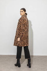 Picture of Oversized animal print coat