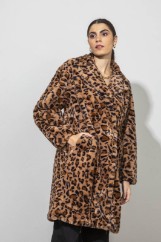 Picture of Oversized animal print coat