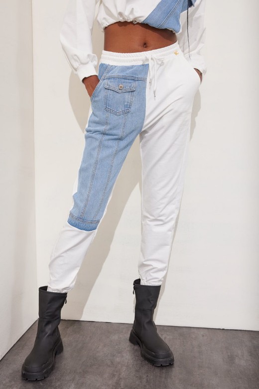 Εικόνα της Παντελόνι βαμβακερό patchwork design