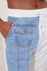 Εικόνα της Παντελόνι βαμβακερό patchwork design