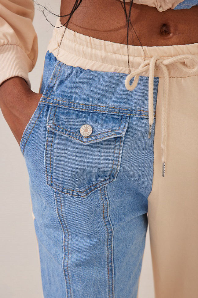 Εικόνα της Παντελόνι βαμβακερό patchwork design