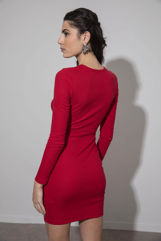 Εικόνα της Φόρεμα mini με ντεκολτέ αλυσίδα