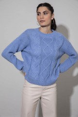 Picture of Sweater with knit pattern