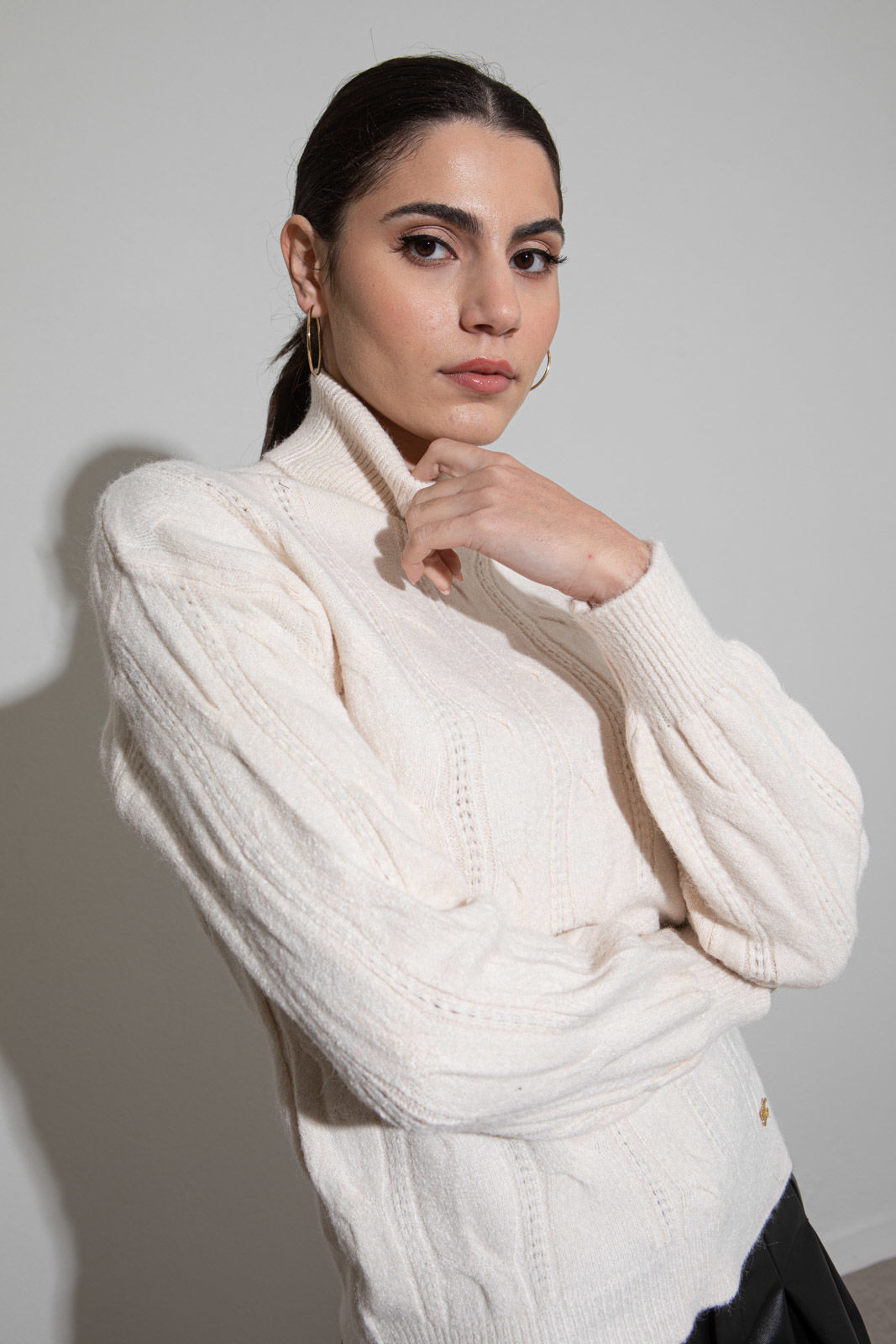 Picture of Turtleneck knitted blouse