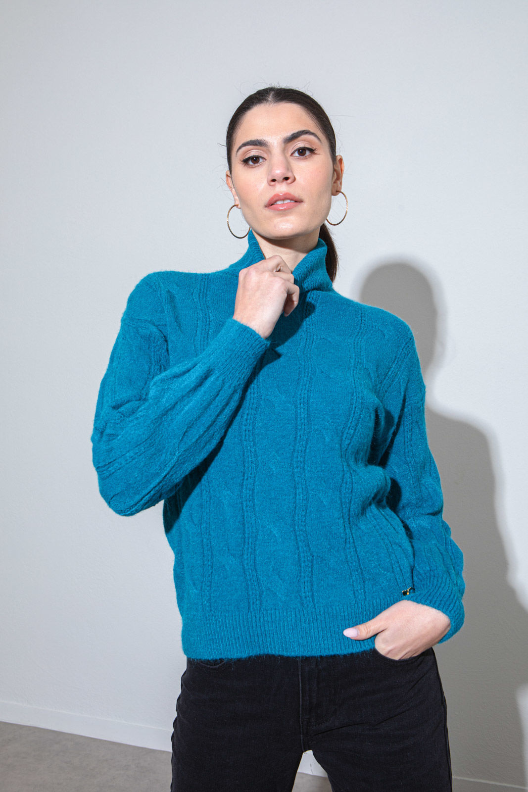 Picture of Turtleneck knitted blouse