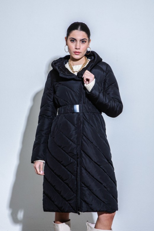 Picture of Puffer belted jacket