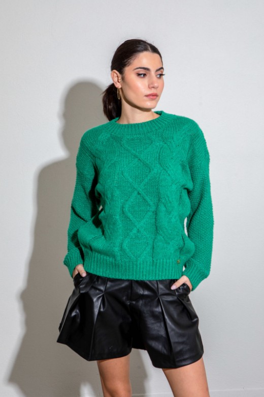 Picture of Sweater with knit pattern