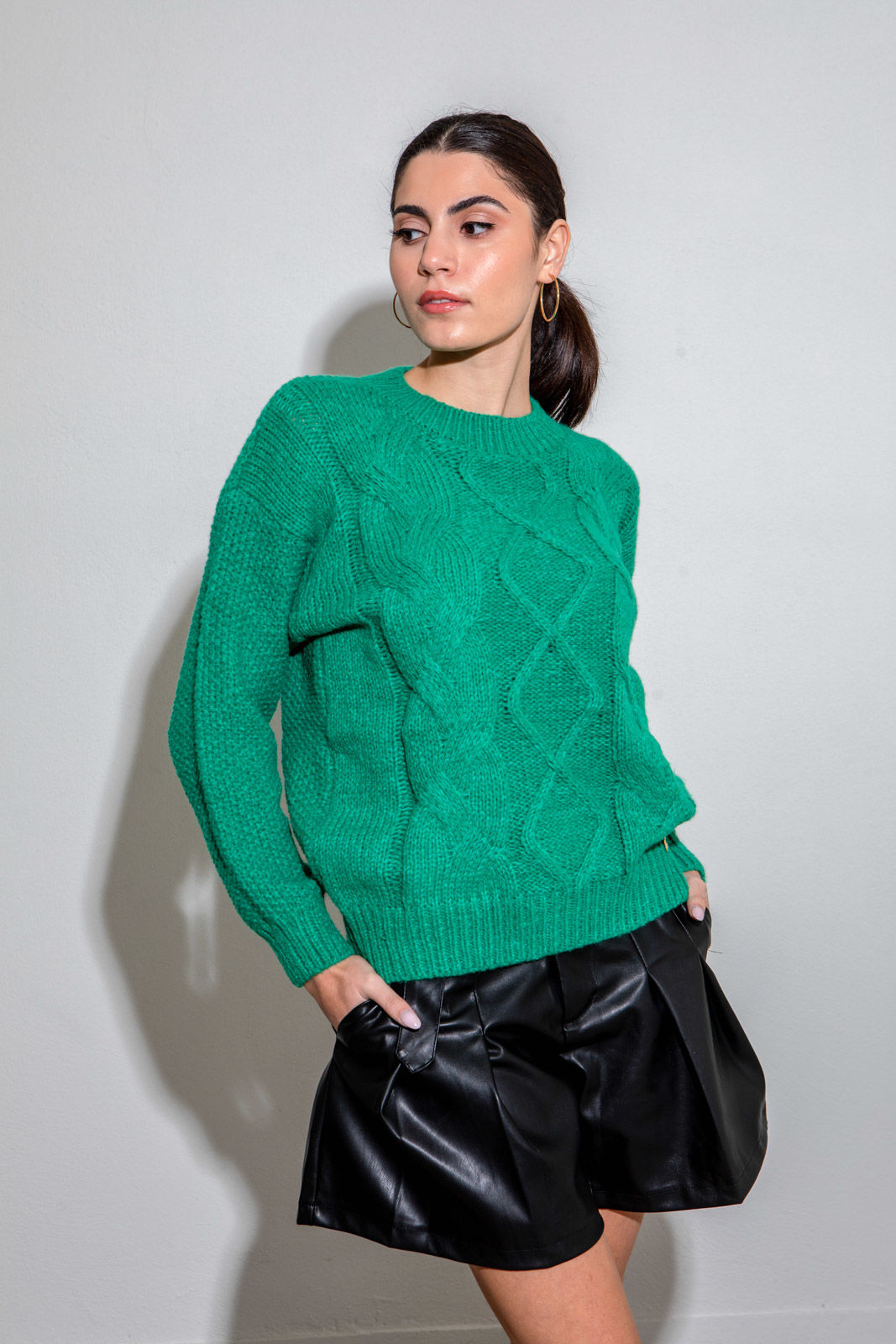 Picture of Sweater with knit pattern