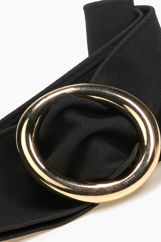Picture of Rounded buckle suede belt