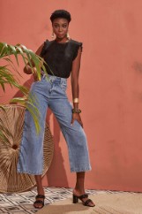 Picture of Wide leg denim pants