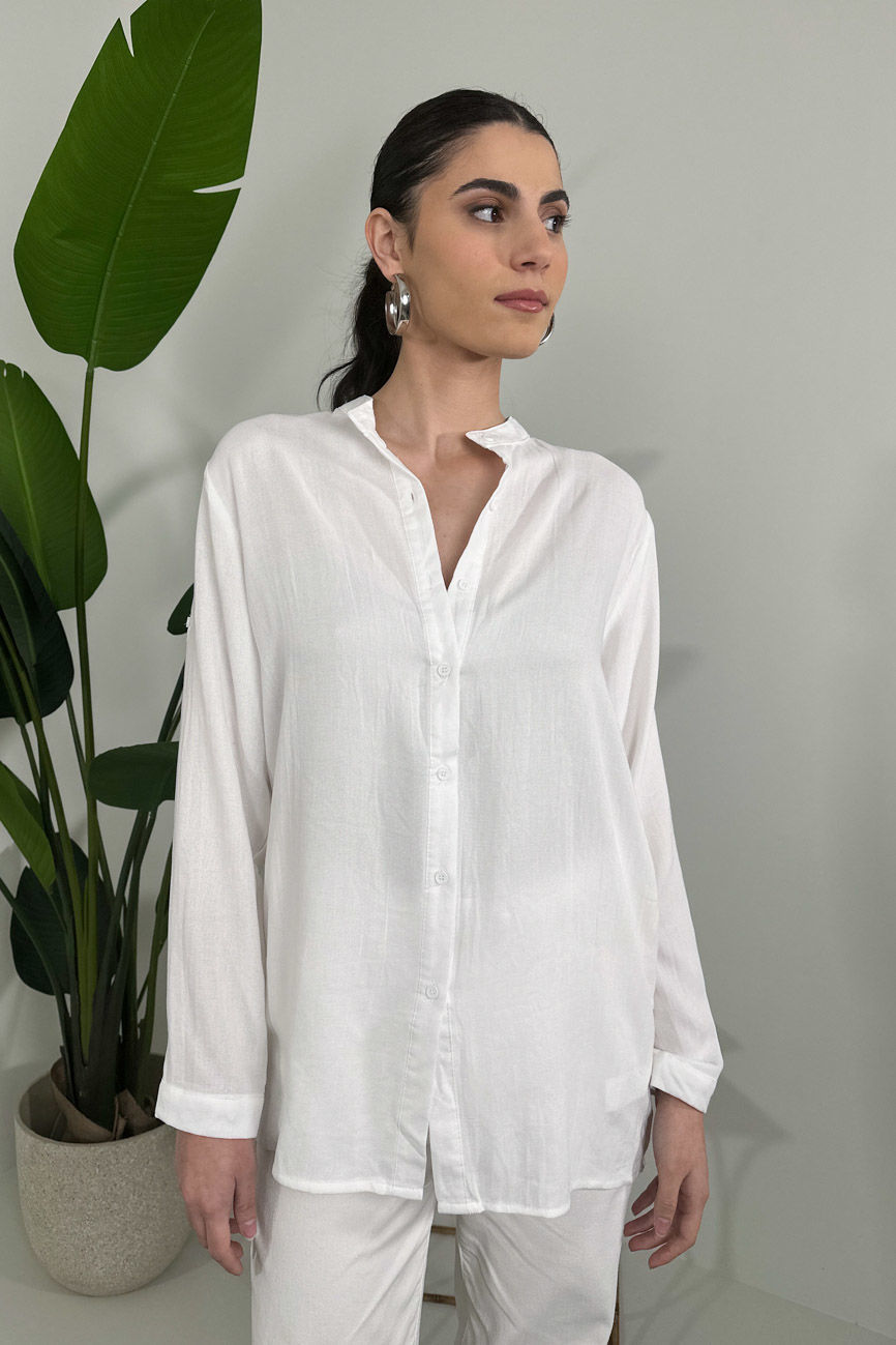 Picture of Oversized mao collar shirt