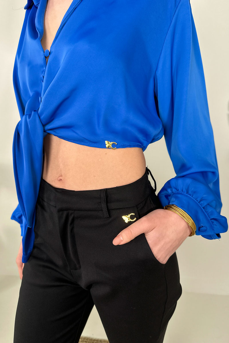 Picture of Satin top with buttons