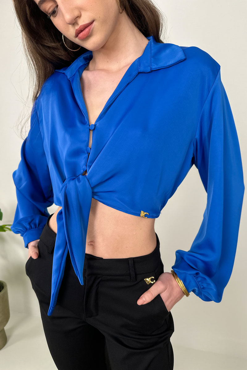 Picture of Satin top with buttons