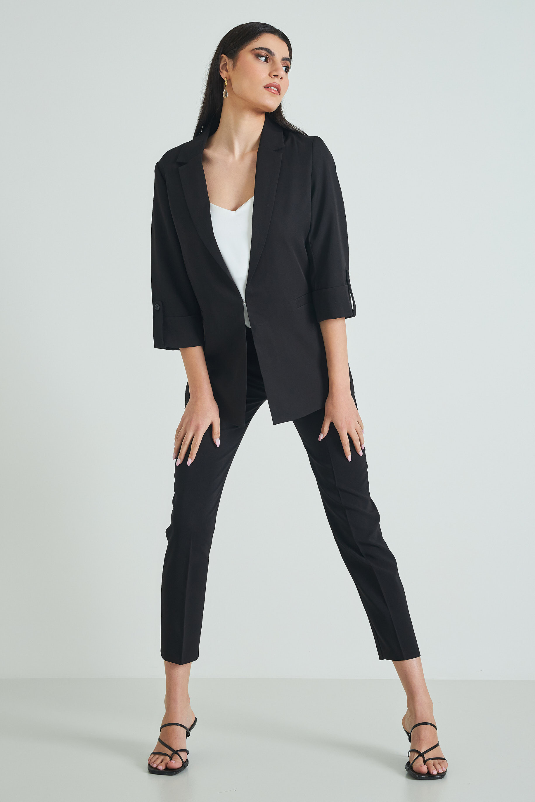 Picture of Straight 3/4 sleeve blazer