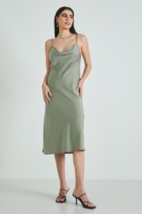 Picture of Satin dress with straps