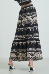 Picture of Printed ruffled maxi skirt