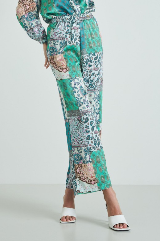 Picture of Printed satin pants