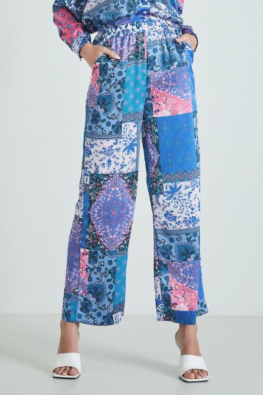 Picture of Printed satin pants