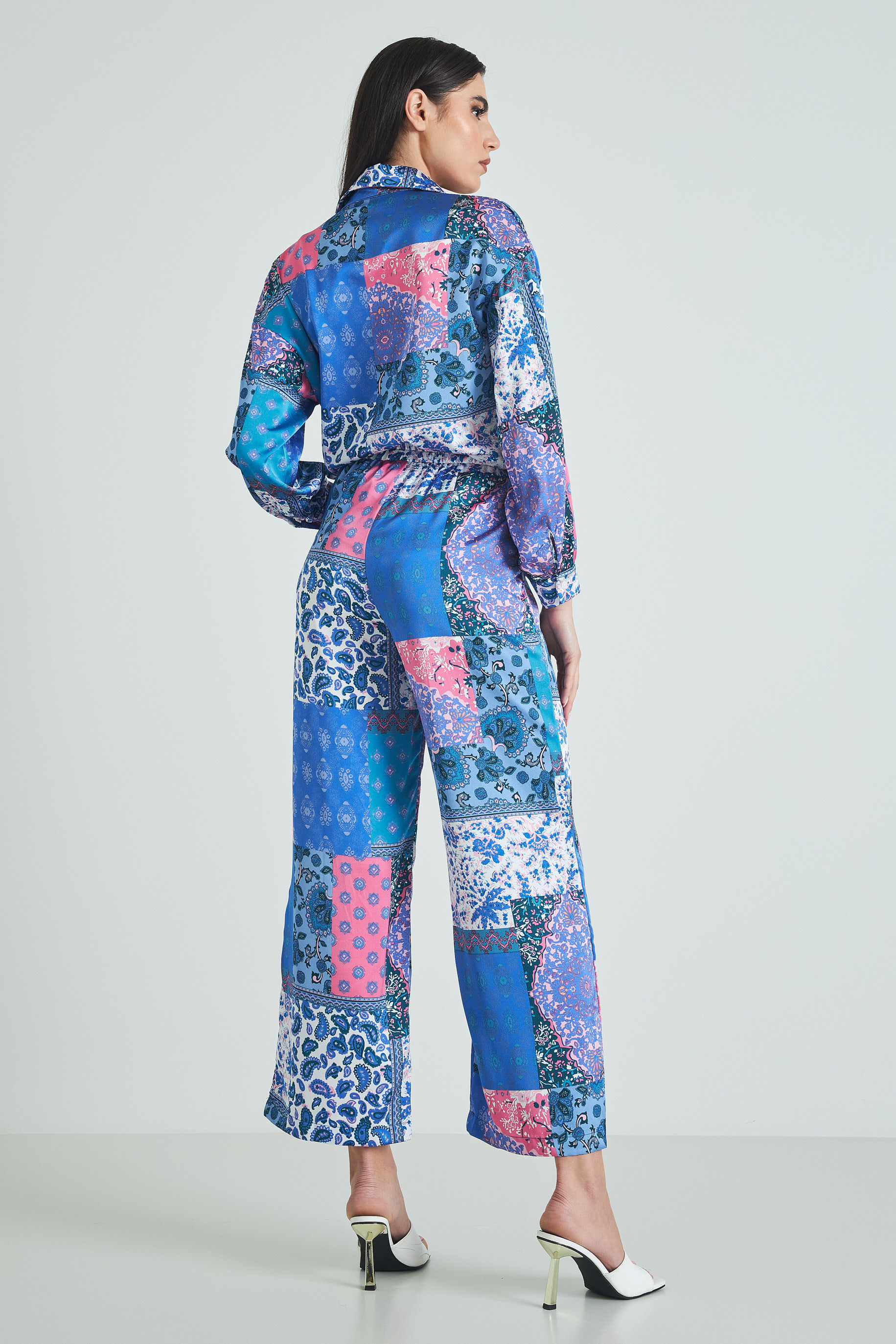 Picture of Printed satin pants