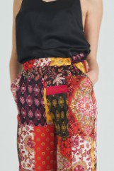 Picture of Printed satin pants