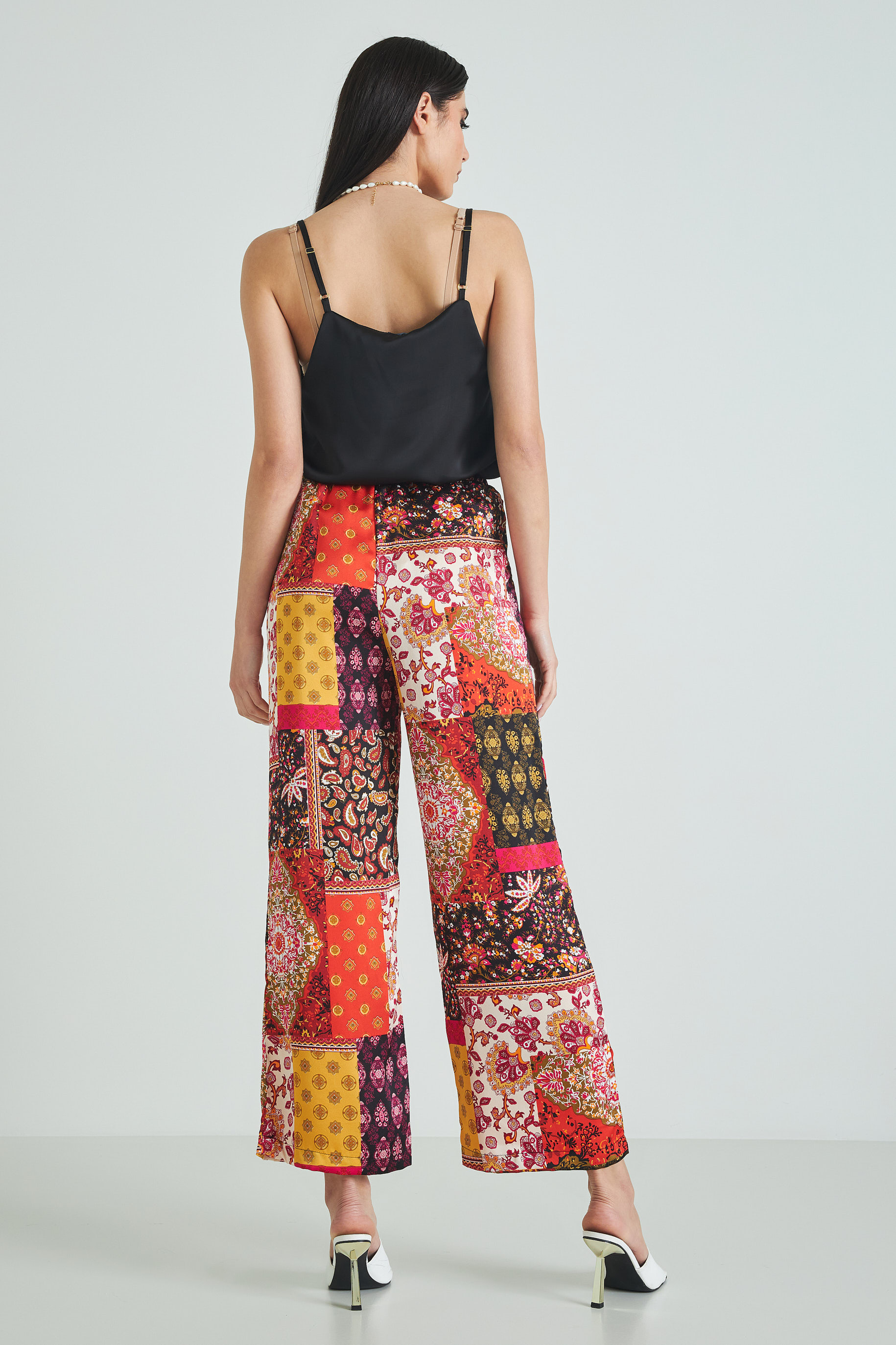 Picture of Printed satin pants