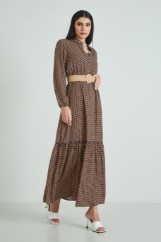 Picture of Maxi ruffled printed dress