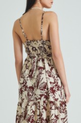 Picture of Wrap printed dress with knot