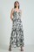 Picture of Wrap printed dress with knot