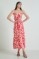 Picture of Wrap ruffled printed dress