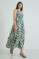 Picture of Wrap ruffled printed dress