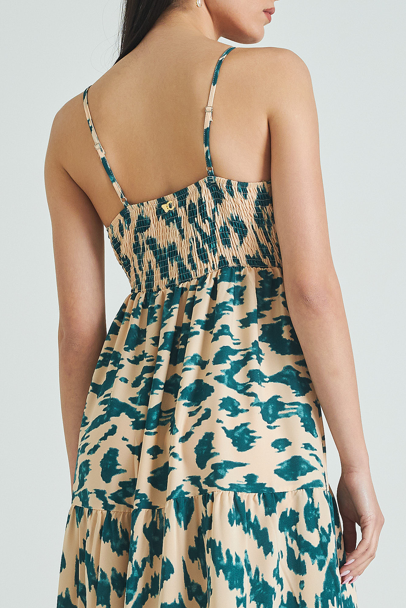 Picture of Wrap ruffled printed dress