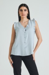 Picture of Sleeveless blouse with buttons