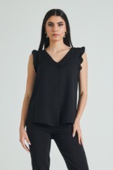 Picture of Sleeveless blouse with buttons