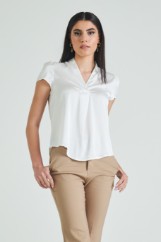 Picture of Satin blouse V neckline