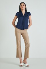 Picture of Satin blouse V neckline