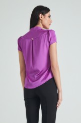 Picture of Satin blouse V neckline