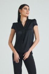 Picture of Satin blouse V neckline