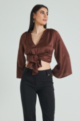 Picture of Satin top with knot