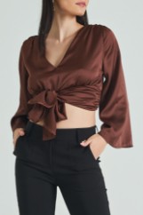 Picture of Satin top with knot